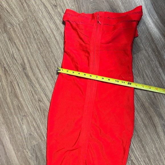Elegant Red Women's Dress bodycon stretch - Picture 7 of 7